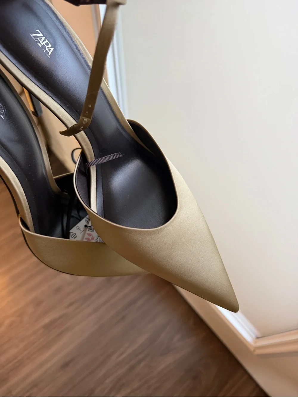 Zara Women's Satin Ankle Strap Heels